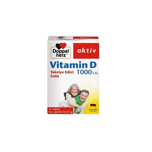 Doppel Herz Vitamin D 1000 I.U. Takviye Edici Gıda 45 Tablet - Farmareyon