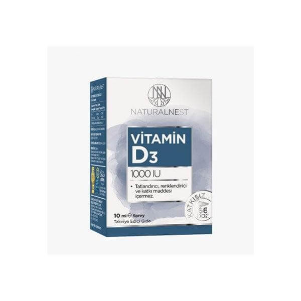 Naturalnest Vitamin D3 1000 IU Sprey 10 ml - Farmareyon