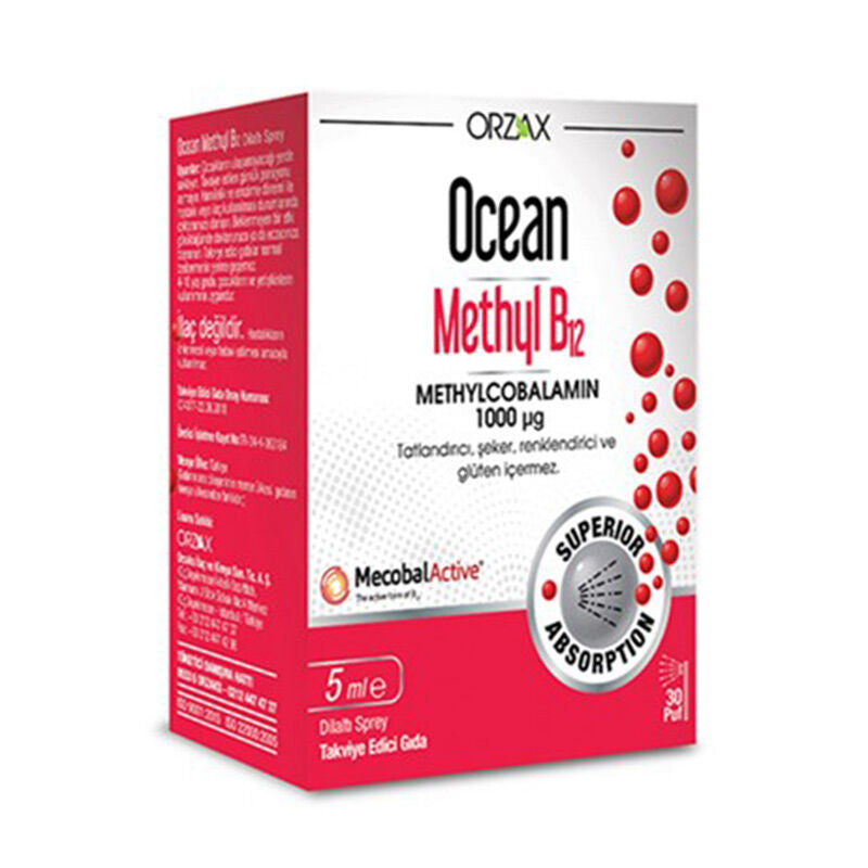 Ocean Methyl B12 1000 µg 5 ml Dilaltı Sprey / 30 doz