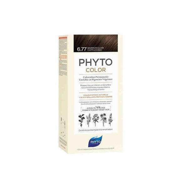 Phyto Phytocolor 6.77 Light Brown Cappuccino Bitkisel Saç Boyası 6.77 Cappuccino Kahve - Farmareyon