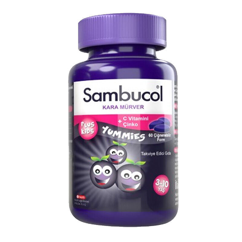 Sambucol Plus Kids Yummies - Çocuklar Için 60 Çiğnenebilir Tablet