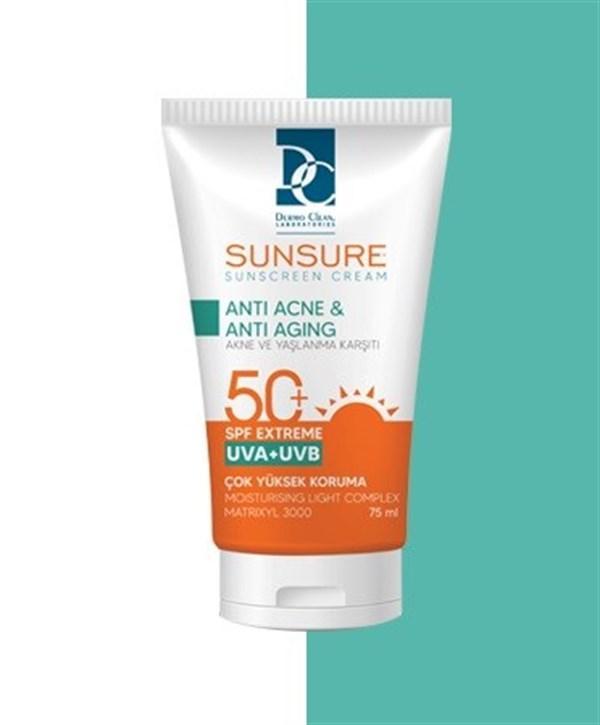 Sunsure Anti Acne &amp; Anti Aging ( Akne &amp; Yaşlanma Karşıtı ) Spf50+ 75 ml - Farmareyon