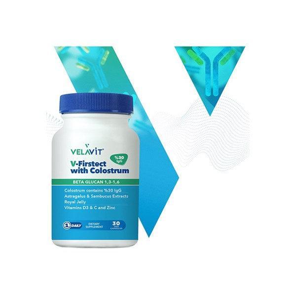 Velavit V-Firstect with Colostrum Takviye Edici Gıda 30 Tablet - Farmareyon