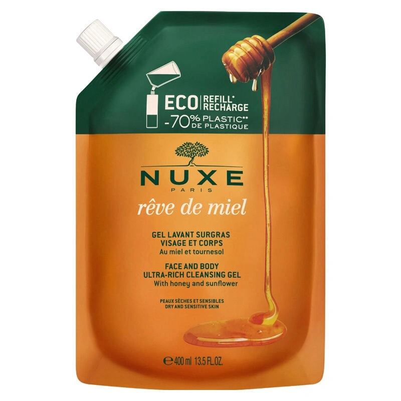 Nuxe Reve de Miel Face and Body Ultra Rich Cleansing Gel 400 ml – Refill