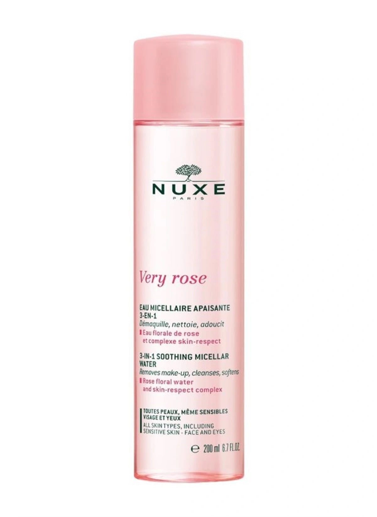 Nuxe Very Rose 3 in 1 Soothing Micellar Water 200 ml (Tüm Cilt Tipleri İçin)