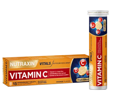 Nutraxin Vitamin C-D-ZINC 15 Efervesan Tablet