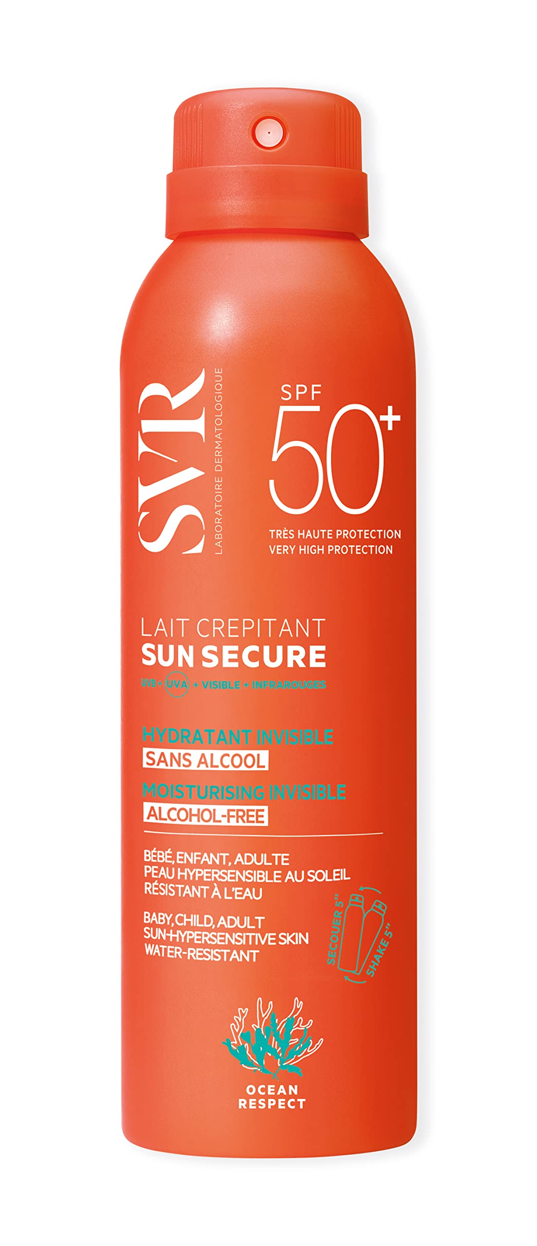 SVR Sun Secure Lait Crepitant Sprey SPF50+ 200 ml