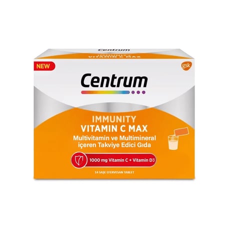 Centrum Immunity Vitamin C Max 14 Saşe Efervesan Toz