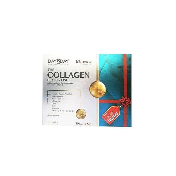Day2Day The Collagen Beauty Fish Kollajen 30 Saşe x 7 gr Beauty Elastin 60 Tablet HEDİYE - Farmareyon