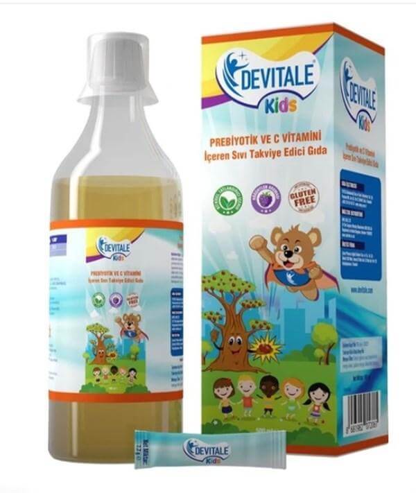 Devitale Kids Prebiyotik ve C Vitamini Içeren Sıvı Takviye Edici Gıda 500 ml - Farmareyon
