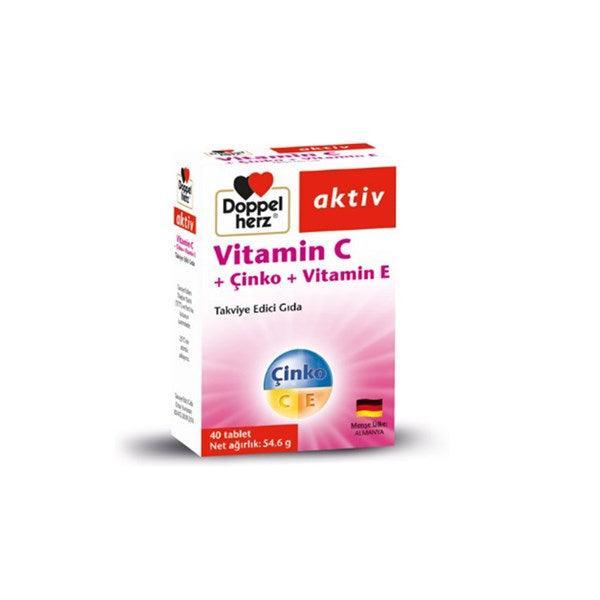 Doppelherz Aktiv Vitamin C + Çinko + Vitamin E 40 Tablet - Farmareyon