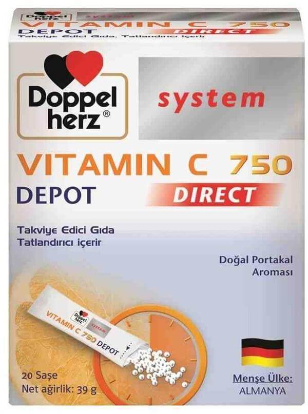 Doppelherz Vitamin C 750 Depot Direct 20 Saşe - Farmareyon