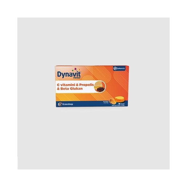 Dynavit Herbal Pastil Vitamin C, Propolis &amp; Beta Glukan 16 Pastil - Farmareyon