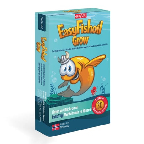 EasyFishoil Grow 30 Çiğnenebilir Jel Tablet