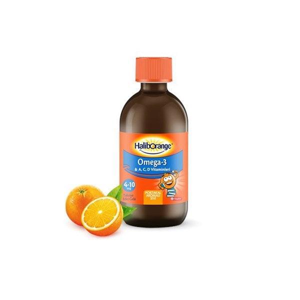 Haliborange Omega 3 &amp; A,C,D Vitaminleri Portakal Aromalı Şurup 300 ml - Farmareyon