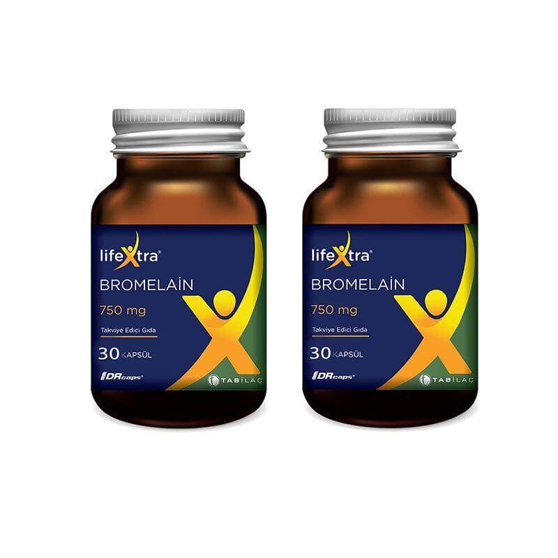 LifeXtra Bromelain 750 mg 30+30 Kapsül - Farmareyon