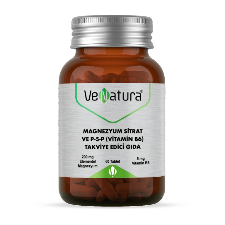 VeNatura Magnezyum Sitrat ve P-5-P (Vitamin B6) 60 tablet