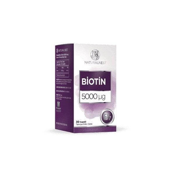 Naturalnest Biotin 5000 ug Takviye Edici Gıda 30 Kapsül - Farmareyon