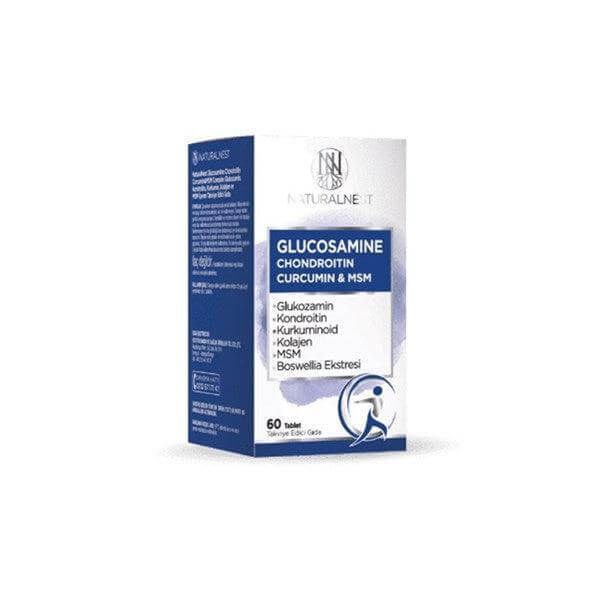 Naturalnest Glucosamine Chondroitin Curcumin &amp; MSM Tablet 60 lı - Farmareyon