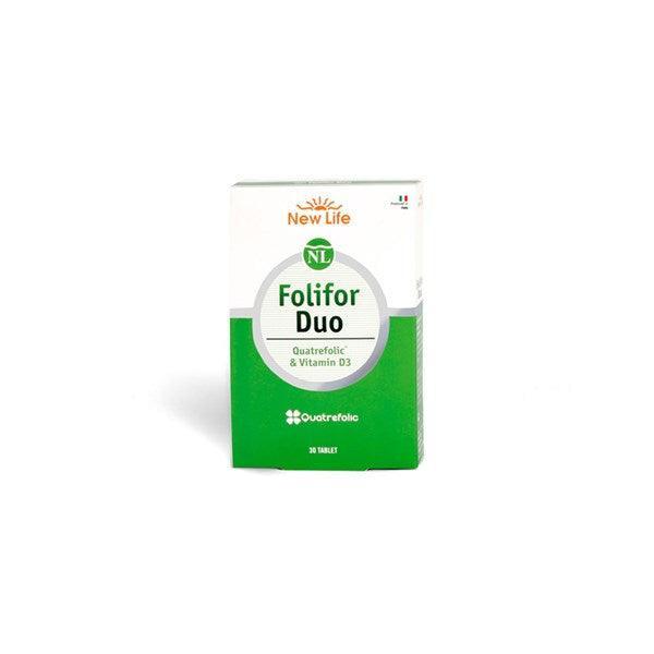 New Life Folifor Duo Vitamin D3 & Quatrefolic - 30 Tablet - Farmareyon