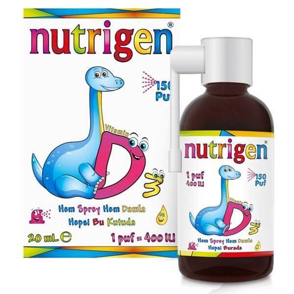 Nutrigen Vitamin D3 Sprey - Damla 20 ml - Farmareyon