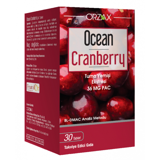 Ocean Cranberry Turna Yemişi Ekstresi 30 Tablet Takviye Edici Gıda