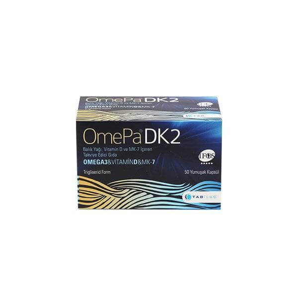 Omepa DK2 Omega 3 &amp; Vitamin D &amp; Menaq7 50 Yumuşak Kapsül - Farmareyon