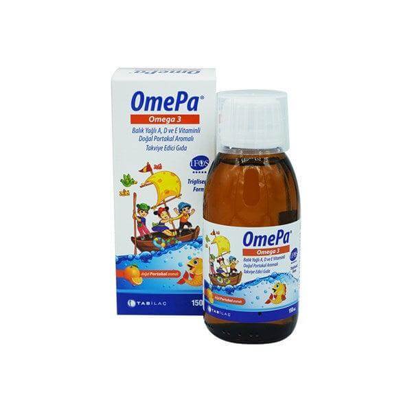 Omepa Omega 3 A D Ve E Vitamini Portakal Aromalı 150ml - Farmareyon