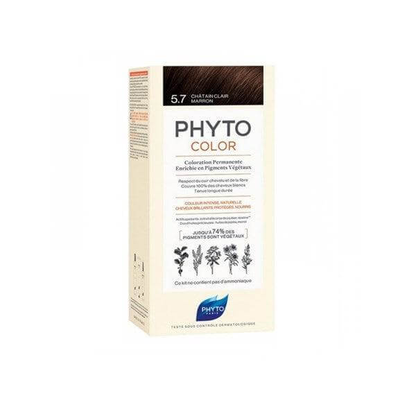 Phyto Phytocolor 5.7 Light Chestnut Brown Bitkisel Saç Boyası 5.7 Açık Kestane Bakır - Farmareyon