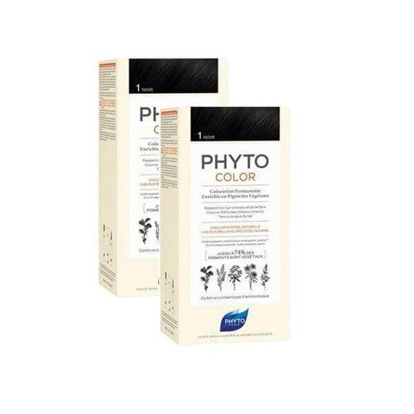 Phyto Phytocolor Bitkisel Saç Boyası 1 - ( 2'li Kofre) - Farmareyon