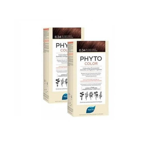 Phyto Phytocolor Bitkisel Saç Boyası 6,34 - ( 2'li Kofre) - Farmareyon