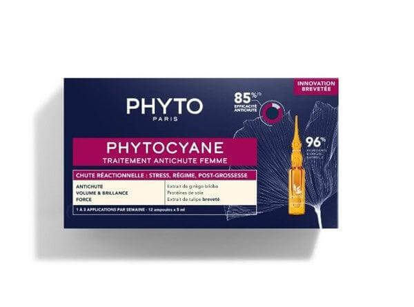 Phyto Phytocyane Kadınlar İçin Dönemsel Saç Dökülmesi Karşıtı Bakım 12 Ampul x 5 ml - Farmareyon