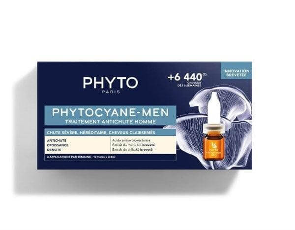 Phyto Phytocyane-Men Erkekler İçin Saç Dökülme Karşıtı Bakım 12 Ampül x 3,5 ml - Farmareyon
