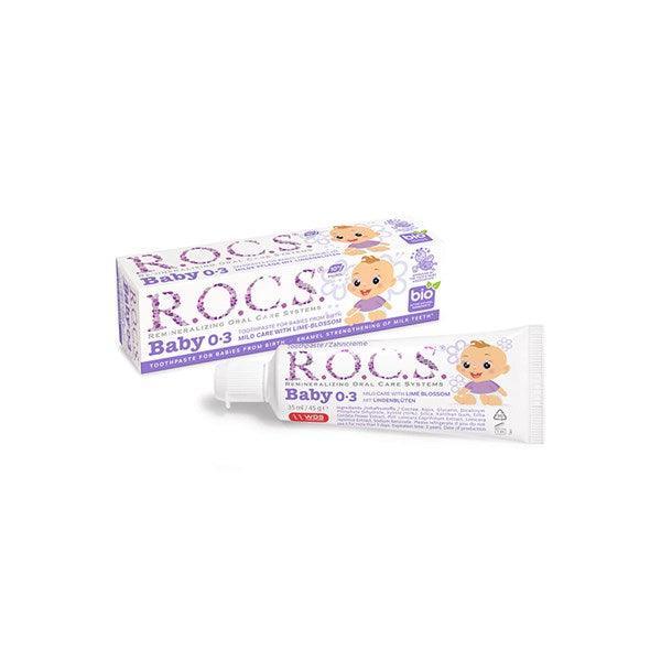 Rocs Baby 0-3 Yaş Arası Yutulabilir Diş Macunu 45 gr (Ihlamur) - Farmareyon