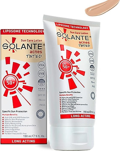 Solante acnes tinted SPF 50+ Losyon 150 ml