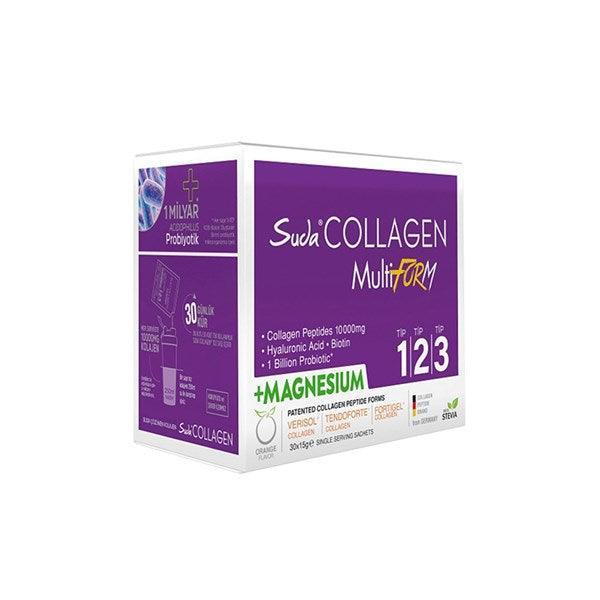Suda Collagen Multiform Magnesium 30*15 gr Saşe (Portakal Aromalı) - Farmareyon