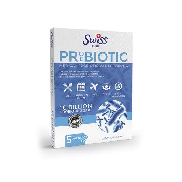 Swiss Bork Proebiotic 5 Kapsül ( Medical Probiotic With Prebiotic ) - Farmareyon
