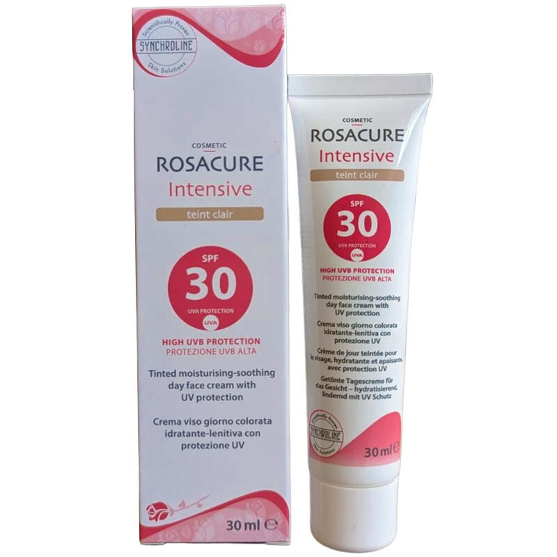 Synchroline Rosacure Intensive SPF30 Tinted - Hassas Ciltler için Renkli Koruyucu Claire 30ml