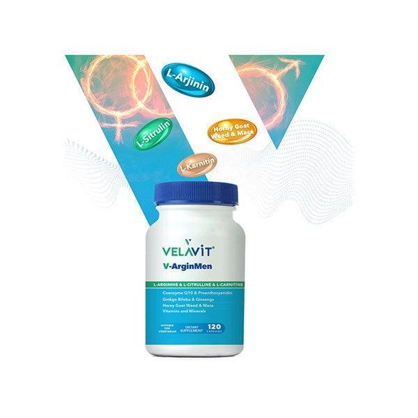 Velavit V-ArginMen Takviye Edici Gıda 120 Kapsül - Farmareyon