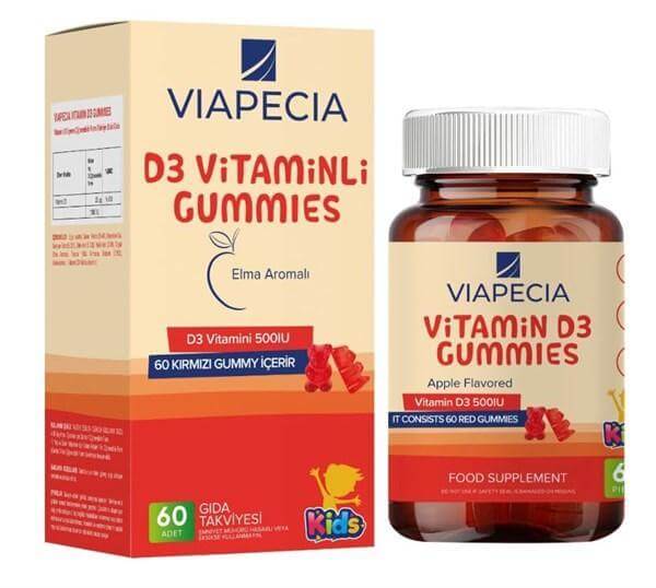 Viapecia Vitamin D3 Gummies 60 Pieces - Farmareyon