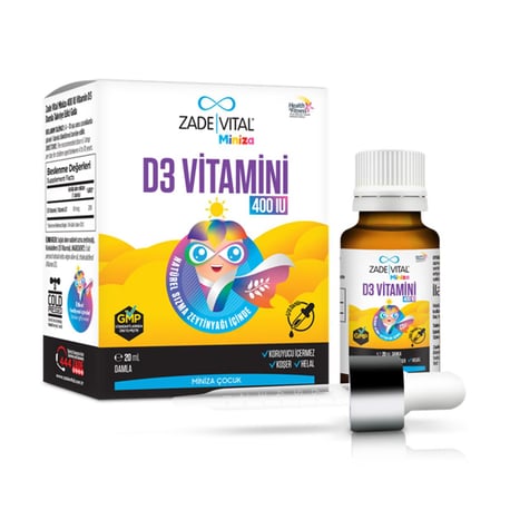 Zade Vital mı̇nı̇za 400 IU Vitamin D3 Damla 20 ml