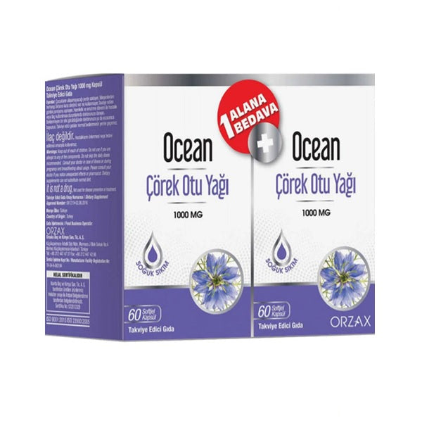 Ocean Çörek Otu Yağı 1000 Mg 60 Kapsül 1 Alana 1 Bedava