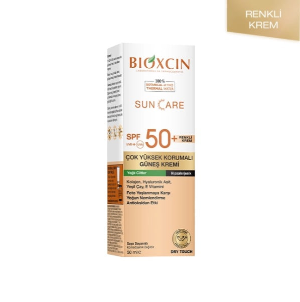 Bioxcin Sun Care Yağlı Ciltler İçin SPF50+ Renkli Güneş Kremi 50 ml