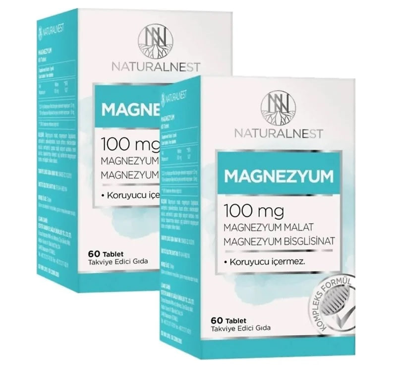 Naturalnest Magnezyum 100 mg 60 Tablet 2.si %50 İndirimli