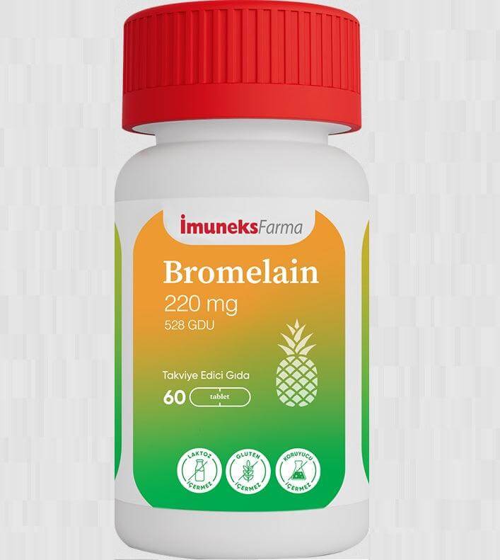 İmuneks Farma Bromelain 220 mg 528 GDU 60 Tablet