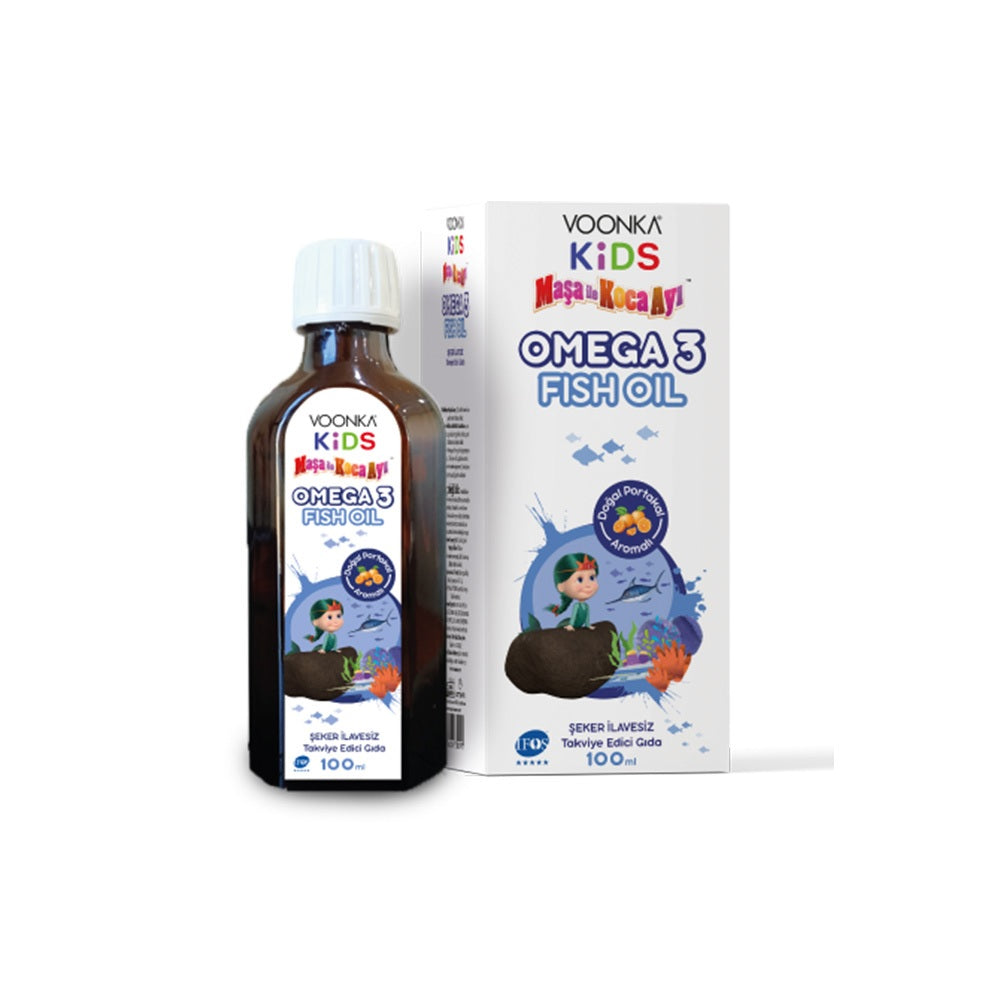 Voonka Kids Omega3 Fish Oil Maşa ve Koca Ayı 100 ml