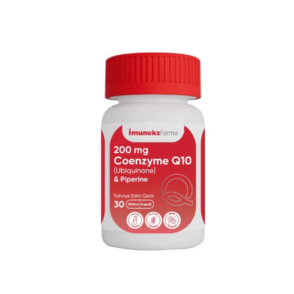 İmuneks Farma 200 mg Koenzim Q10 (Ubikinon) & Piperin 30 Kapsül