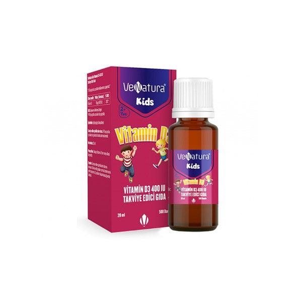 Venatura Kids Vitamin D3 400 IU Takviye Edici Gıda 20 ml